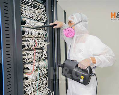 High-level cleaning work in data center